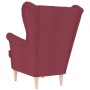 Sillón de tela rojo tinto 74x84x100 cm de , Sillones - Ref: Foro24-4016898, Precio: 229,14 €, Descuento: %