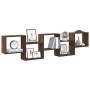 Estante cubo de pared 5 compartimentos madera roble marrón de , Estantes y estanterías - Ref: Foro24-860001, Precio: 53,75 €,...