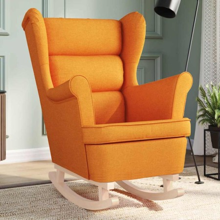 Silla mecedora de tela amarillo oscuro 74x90x102 cm | Foro24.es | Tu tienda online para hogar, jardín y más Foro24.es