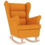 Silla mecedora de tela amarillo oscuro 74x90x102 cm | Foro24.es | Tu tienda online para hogar, jardín y más Foro24.es