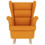 Silla mecedora de tela amarillo oscuro 74x90x102 cm | Foro24.es | Tu tienda online para hogar, jardín y más Foro24.es