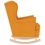 Silla mecedora de tela amarillo oscuro 74x90x102 cm | Foro24.es | Tu tienda online para hogar, jardín y más Foro24.es