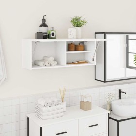 Mueble de pared de baño madera ingeniería blanco 80x25x30 cm de , Tocadores de baño - Ref: Foro24-860076, Precio: 56,91 €, De...