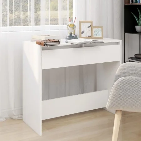 Mesa consola de madera contrachapada blanco 89x41x76,5 cm de vidaXL, Mesas auxiliares - Ref: Foro24-809566, Precio: 59,05 €, ...
