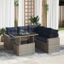 Set sofás jardín y cojines 6 pzas ratán sintético acacia gris de , Conjuntos de jardín - Ref: Foro24-3326322, Precio: 497,52 ...