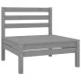 Garden sofa, 2-seater, solid pine wood, gray. by vidaXL, Outdoor sofas - Ref: Foro24-3082374, Price: 106,27 €, Discount: %