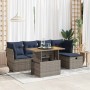 Set sofás jardín y cojines 6 pzas ratán sintético acacia gris | Foro24.es | Tu tienda online para hogar, jardín y más Foro24.es