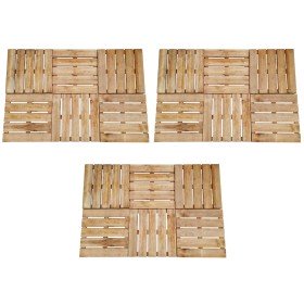 Baldosas de porche 18 unidades madera marrón 50x50 cm en Materiales de construcción | Comprar online en Foru.es