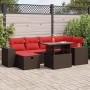 Set sofás jardín y cojines 7 pzas ratán sintético acacia negro | Foro24.es | Tu tienda online para hogar, jardín y más Foro24.es