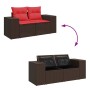 Set sofás jardín y cojines 7 pzas ratán sintético acacia negro | Foro24.es | Tu tienda online para hogar, jardín y más Foro24.es