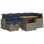 Set sofás jardín y cojines 7 pzas ratán sintético acacia negro | Foro24.es | Tu tienda online para hogar, jardín y más Foro24.es