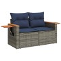 Set sofás jardín y cojines 7 pzas ratán sintético acacia negro de , Conjuntos de jardín - Ref: Foro24-3328139, Precio: 550,79...