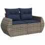 Set sofás jardín y cojines 9 pzas ratán sintético acacia gris de , Conjuntos de jardín - Ref: Foro24-3326612, Precio: 744,85 ...
