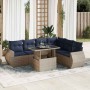Set sofás jardín y cojines 7 pzas ratán sintético acacia gris | Foro24.es | Tu tienda online para hogar, jardín y más Foro24.es