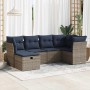 Set de muebles de jardín 6 pzas y cojines ratán sintético gris de , Conjuntos de jardín - Ref: Foro24-3325287, Precio: 471,92...