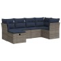 Set de muebles de jardín 6 pzas y cojines ratán sintético gris de , Conjuntos de jardín - Ref: Foro24-3325287, Precio: 471,92...