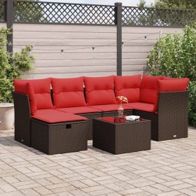 Comprar Juego de sofás de jardín 7 piezas con