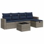 Set de muebles de jardín 6 pzas y cojines ratán sintético gris de , Conjuntos de jardín - Ref: Foro24-3325377, Precio: 406,17...
