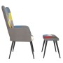Silla de relax con taburete tela patchwork en Sillones | Comprar online en Foru.es