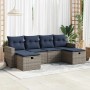 Set de muebles de jardín 6 pzas y cojines ratán sintético gris | Foro24.es | Tu tienda online para hogar, jardín y más Foro24.es