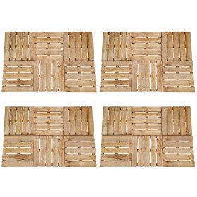 Baldosas de porche 24 unidades madera marrón 50x50 cm en Materiales de construcción | Comprar online en Foru.es