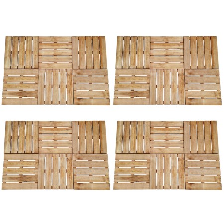 Baldosas de porche 24 unidades madera marrón 50x50 cm en Materiales de construcción | Comprar online en Foru.es