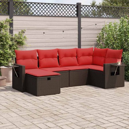 Set sofás de jardín 6 piezas y cojines ratán sintético marrón | Foro24.es | Tu tienda online para hogar, jardín y más Foro24.es