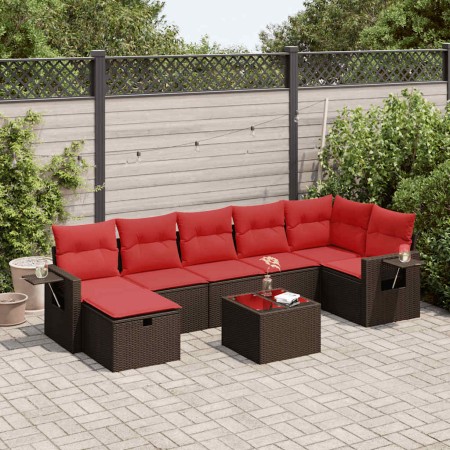 Set sofás de jardín 8 piezas y cojines ratán sintético marrón | Foro24.es | Tu tienda online para hogar, jardín y más Foro24.es