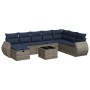 Set de sofás de jardín con cojines 9 pzas ratán sintético gris | Foro24.es | Tu tienda online para hogar, jardín y más Foro24.es