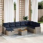 Set de sofás de jardín con cojines 9 pzas ratán sintético gris de , Conjuntos de jardín - Ref: Foro24-3325806, Precio: 623,68...
