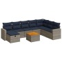 Set de sofás de jardín con cojines 9 pzas ratán sintético gris de , Conjuntos de jardín - Ref: Foro24-3325806, Precio: 623,68...