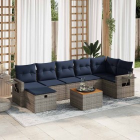 Set de sofás de jardín y cojines 8 piezas ratán sintético gris de , Conjuntos de jardín - Ref: Foro24-3325827, Precio: 572,18...