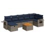 Set de sofás de jardín y cojines 8 piezas ratán sintético gris de , Conjuntos de jardín - Ref: Foro24-3325827, Precio: 572,18...