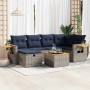 Set de sofás de jardín 7 pzas con cojines ratán sintético gris de , Conjuntos de jardín - Ref: Foro24-3325981, Precio: 503,03...