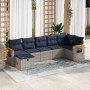 Set de sofás de jardín 7 pzas con cojines ratán sintético gris de , Conjuntos de jardín - Ref: Foro24-3325988, Precio: 540,14...