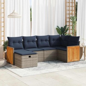 Comprar Set de muebles de jardín 6 pzas y cojines