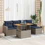 Set de muebles de jardín 6 pzas y cojines ratán sintético gris de , Conjuntos de jardín - Ref: Foro24-3327029, Precio: 443,13...