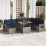 Set de sofás de jardín con cojines 9 pzas ratán sintético gris de , Conjuntos de jardín - Ref: Foro24-3327190, Precio: 678,46...