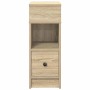 Mesilla de noche con cajón roble sonoma 25x31x66 cm de , Mesitas de noche - Ref: Foro24-858618, Precio: 50,13 €, Descuento: %