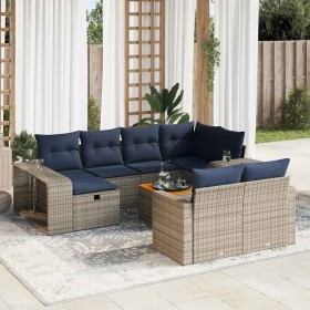 Set de sofás de jardín 11 pzas y cojines ratán sintético gris de , Conjuntos de jardín - Ref: Foro24-3326085, Precio: 686,59 ...