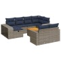 Set de sofás de jardín 11 pzas y cojines ratán sintético gris de , Conjuntos de jardín - Ref: Foro24-3326085, Precio: 686,59 ...
