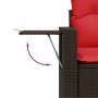 Juego Sofá Jardín 6 Piezas con Cojines Marrón Poli Ratán Acacia | Foro24.es | Tu tienda online para hogar, jardín y más Foro24.es