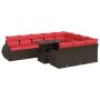 Set de sofás de jardín 11 pzas cojines ratán sintético marrón | Foro24.es | Tu tienda online para hogar, jardín y más Foro24.es
