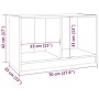 Mueble de TV de madera maciza de pino negro 70x33x42 cm de vidaXL, Muebles TV - Ref: Foro24-809946, Precio: 32,80 €, Descuent...