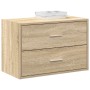 Armario con 2 cajones roble sonoma 60x31x40 cm de , Cajoneras - Ref: Foro24-858825, Precio: 59,51 €, Descuento: -5%%