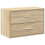 Armario con 2 cajones roble sonoma 60x31x40 cm de , Cajoneras - Ref: Foro24-858825, Precio: 59,51 €, Descuento: -5%%
