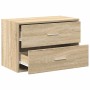 Armario con 2 cajones roble sonoma 60x31x40 cm de , Cajoneras - Ref: Foro24-858825, Precio: 59,51 €, Descuento: -5%%