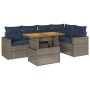 Set de muebles de jardín 6 pzas y cojines ratán sintético gris de , Conjuntos de jardín - Ref: Foro24-3327043, Precio: 476,58...