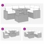 Set de muebles de jardín 6 pzas y cojines ratán sintético gris de , Conjuntos de jardín - Ref: Foro24-3327043, Precio: 476,58...