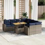 Set de sofás de jardín con cojines 9 pzas ratán sintético gris de , Conjuntos de jardín - Ref: Foro24-3327022, Precio: 712,22...